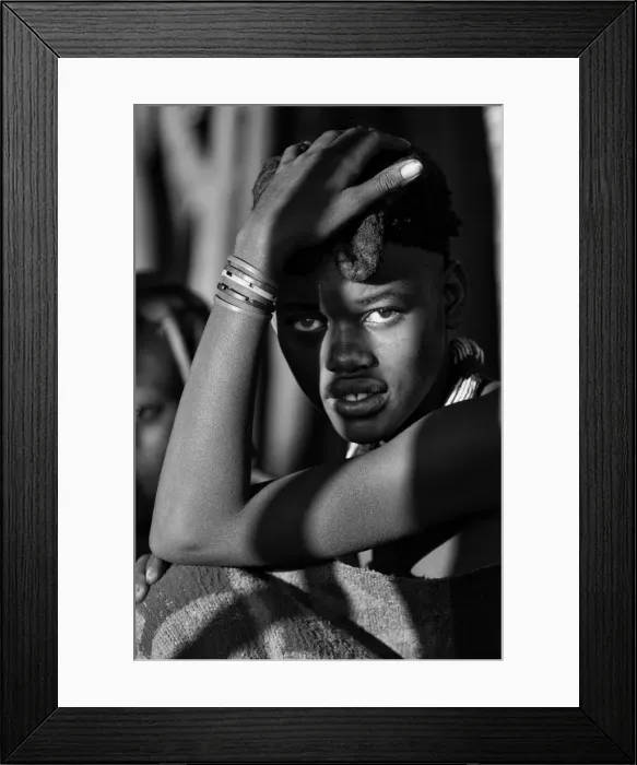 Framed Print : Namibia. Himba Girl, Village near Serra Cafema Wilderness Safaris at Kunene River Framed Print : Namibia. Himba Girl, Village near Serra Cafema Wilderness Safaris at Kunene River
