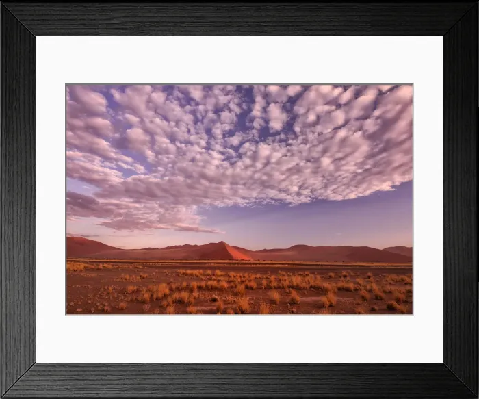 Framed Print : Desert. Sand dunes, Sossusvlei, Namib Naukluft Park, Hardap Region, Namibia