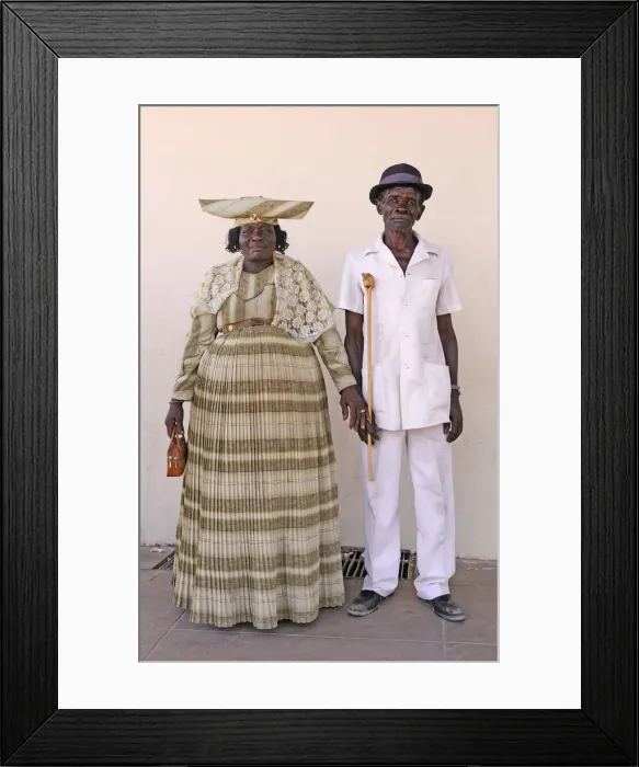 Framed Print : Herero couple, Grootfontein, Otjozondjupa Region, Namibia Framed Print : Herero couple, Grootfontein, Otjozondjupa Region, Namibia