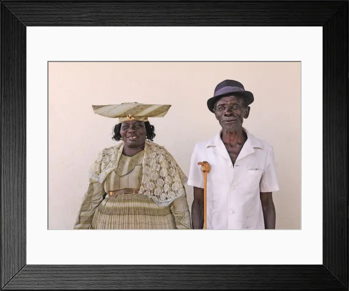 Framed Print : Herero couple, Grootfontein, Otjozondjupa Region, Namibia Framed Print : Herero couple, Grootfontein, Otjozondjupa Region, Namibia