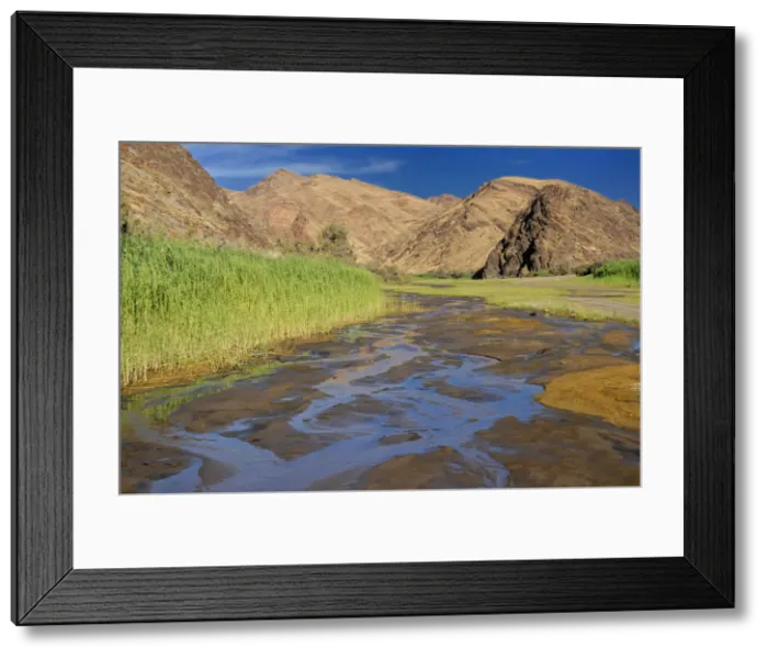 Framed Print : Namibia. Hoarusib River, near Okahirongo Elephant Lodge