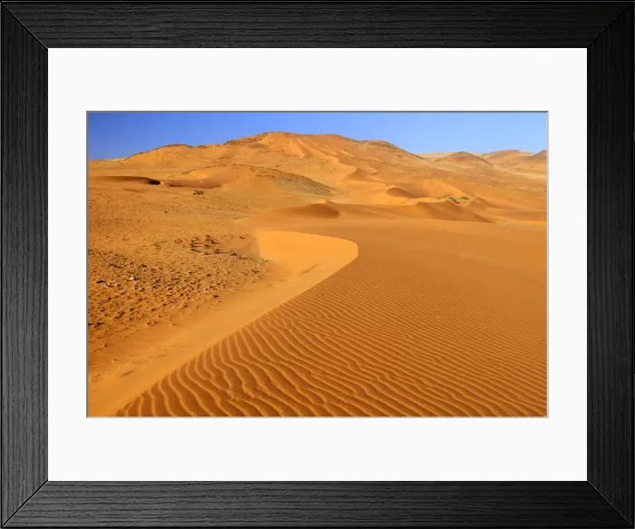 Framed Print : Dune. Sand Dunes, Serra Cafema Wilderness Safaris at Kunene River, Kunene Region, Namibia