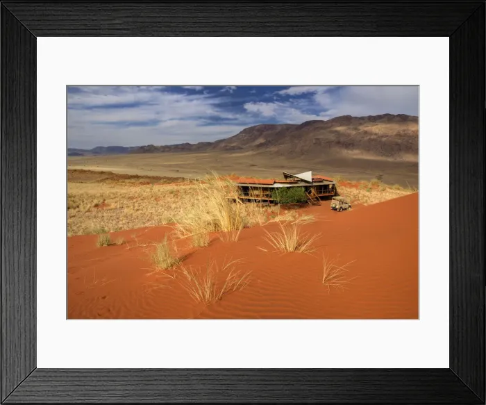 Framed Print : Wolwedans. Dunes Lodge, Wolwedans Lodge, Namib Rand Nature Reserve, Hardap Region, Namibia