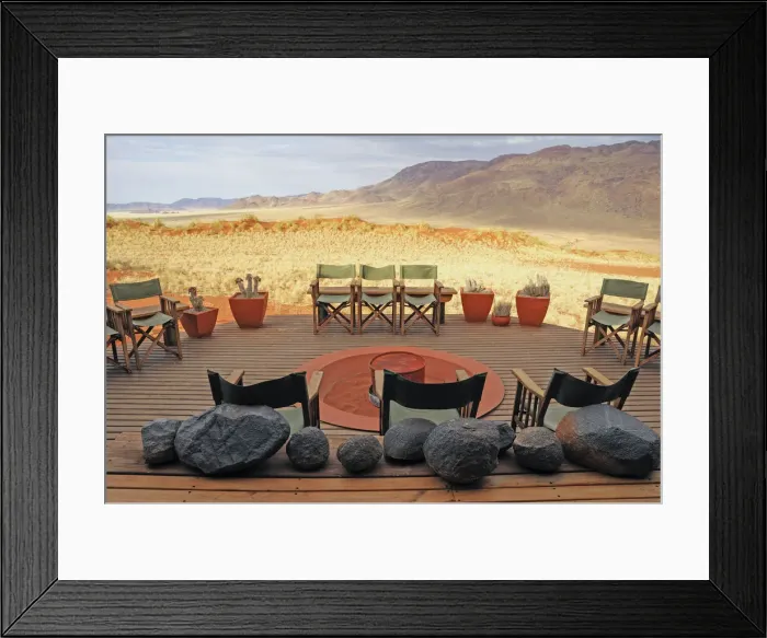 Framed Print : Wolwedans. Dunes Lodge, Wolwedans Lodge, Namib Rand Nature Reserve, Hardap Region, Namibia