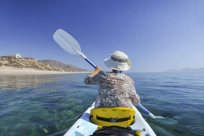 Framed Print : Kayaking. Mexico; Baja California Sur; El Sargento, Sea of Cortez, sea kayaking, MR