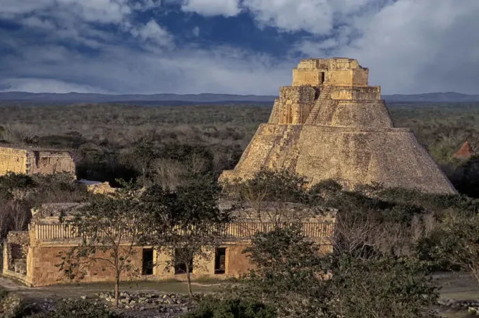 Framed Print : Uxmal. Maya Site, Archeological Site Uxmal, Estado de Yucatan, Mexico