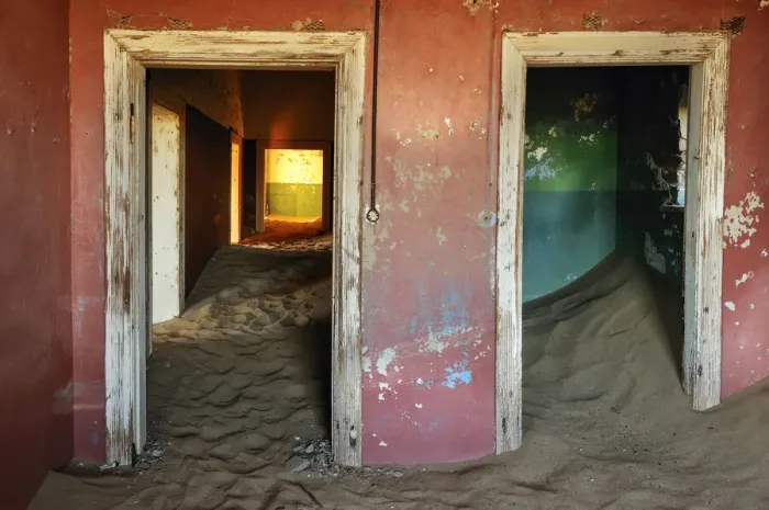 Framed Print : Namibia. Kolmannskuppe, Ghost Town Kolmanskop, Luderitz, Karas Region, Namibia, Africa