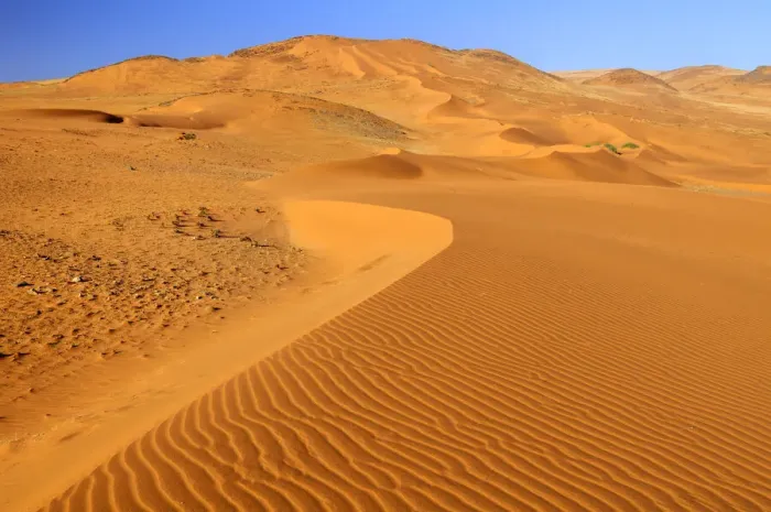 Framed Print : Dune. Sand Dunes, Serra Cafema Wilderness Safaris at Kunene River, Kunene Region, Namibia