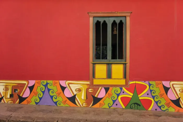 Framed Print : Color. South America; Latin America; Colombia; Department Boyaca; Raquira