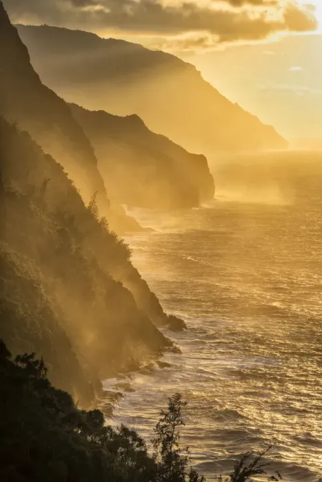 Framed Print : Kauai. USA, Hawaii, Isalnd, Kauai, Hanalei, Na Pali Coast