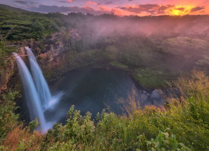 Framed Print : Kauai. USA, Hawaii, Kauai, Lihue, Wailua Falls