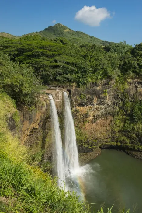 Framed Print : Kauai. USA, Hawaii, Kauai, Wailua Falls