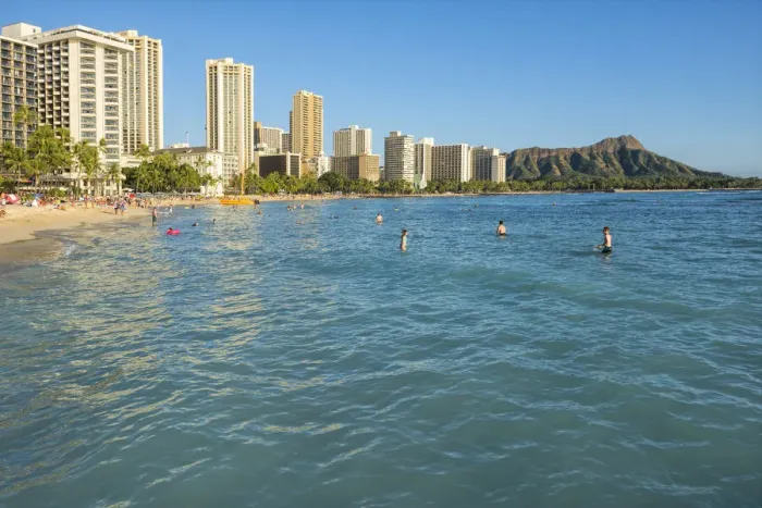 Framed Print : Oahu. USA, Hawaii, Oahu, Waikiki Beach