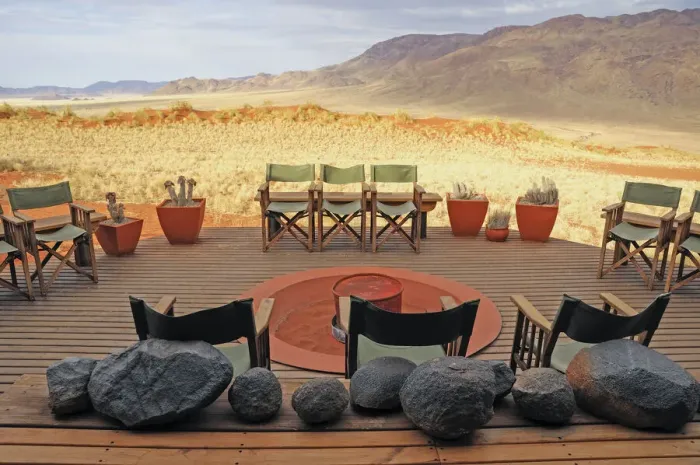 Framed Print : Wolwedans. Dunes Lodge, Wolwedans Lodge, Namib Rand Nature Reserve, Hardap Region, Namibia