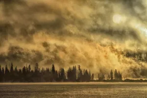 American West Prints: Yellowstone lake